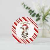 Simple modern merry christmas calf Cow OX pattern Kaart (Staand voorkant)