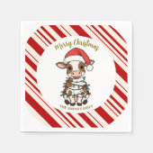 Simple modern merry christmas calf Cow OX pattern Servet (Voorkant)