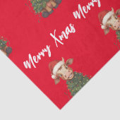 Simple modern merry Christmas calf Cow OX pattern Tissuepapier (Detail)
