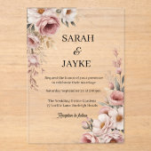 Simple Modern Minimal Green Leaf Wedding Acrylic Acryl Uitnodigingen (Voorkant)