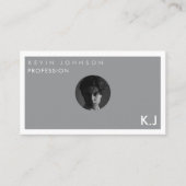 Simple Modern Minimal Professional  Photo QR code Visitekaartje (Voorkant)
