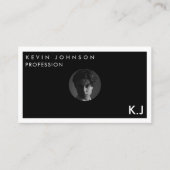 Simple Modern Minimal Professional Photo QR code Visitekaartje (Voorkant)