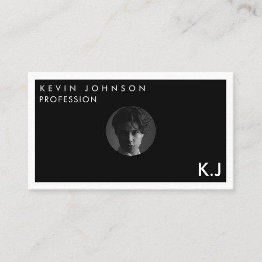 Simple Modern Minimal Professional  Photo QR code Visitekaartje (Voorkant)