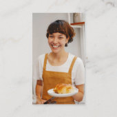 Simple Modern Minimal Vertical Logo Photo Visitekaartje (Achterkant)