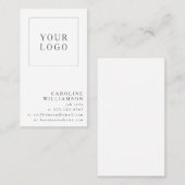 Simple Modern Minimal Vertical Professional Logo Visitekaartje (Voorkant / Achterkant)