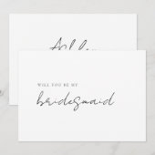 Simple Modern Minimalist Bridesmaid-voorstel Kaart (Voorkant / Achterkant)