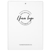 Simple Modern Minimalist Custom Logo Branded Klembord (Achterkant)