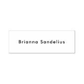 Simple Modern Minimalist Custom Text Name Business Zelfinktende Stempel (Design)