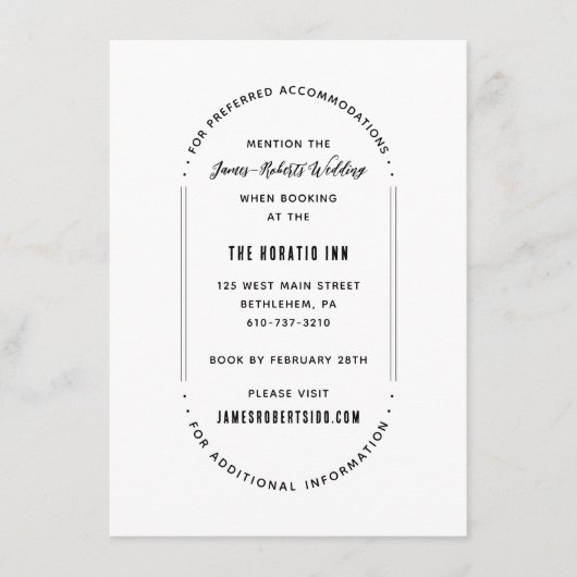 Simple Modern Minimalist Detail Card Informatiekaartje (Voorkant)