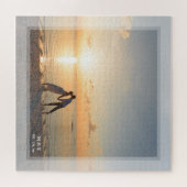 Simple Modern Minimalist Wedding Jubileum Foto Legpuzzel (Horizontaal)