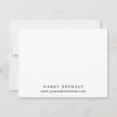 Simple Modern Minimalist White Flat Note Card Notitiekaartje (Voorkant)