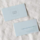 Simple Modern Minimalistic Blue Professional Logo Visitekaartje