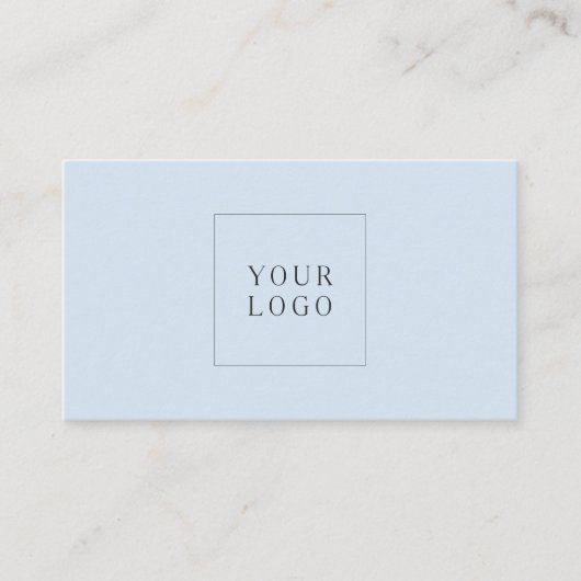 Simple Modern Minimalistic Blue Professional Logo Visitekaartje (Voorkant)