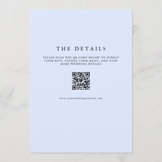 Simple Modern Monogram All In One Wedding Kaart (Achterkant)