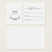 Simple Modern Monogram Jeweler Visitekaartje (Voorkant /achterkant)