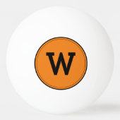 Simple Modern Monogram Oranje Pingpongbal (Voorkant)