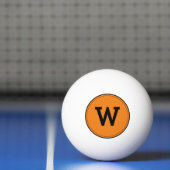Simple Modern Monogram Oranje Pingpongbal (Net)