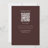 Simple Modern Mousse Brown Wedding Kaart (Achterkant)