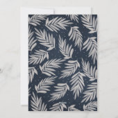 Simple Modern Navy Branch Foto Feestdagenkaart (Achterkant)
