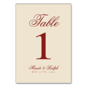 Simple Modern Old Money Bold Red Wedding Kaart (Voorkant)