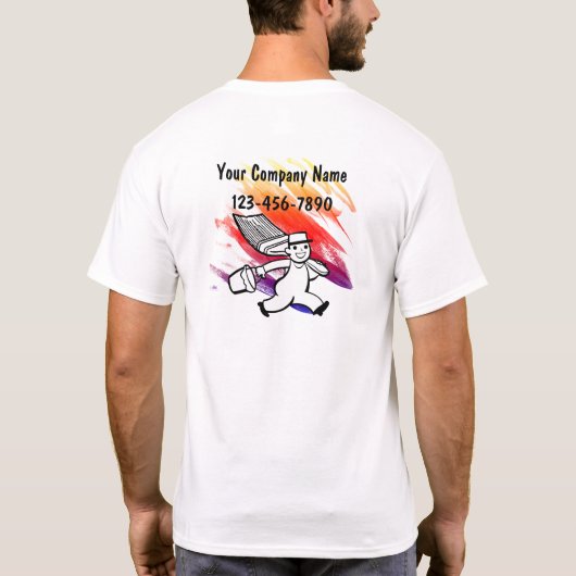 Simple Modern Painter Business Work T-Shirts (Achterkant)