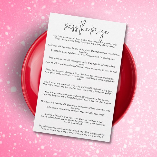 Simple Modern Pass de prijs Vrijgezellenfeest spel (Creator heeft geüpload)