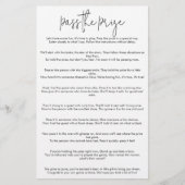 Simple Modern Pass de prijs Vrijgezellenfeest spel (Voorkant)