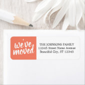 SImple Modern Peach We hebben Return Address verpl Etiket (Insitu)