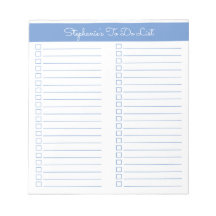 Simple Modern Periwinkle Blue Two Column Checklist