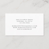 Simple Modern Personal Trainer Script Monogram Visitekaartje (Achterkant)