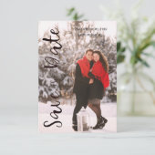 Simple Modern Personalized Photo Engagement Couple (Staand voorkant)