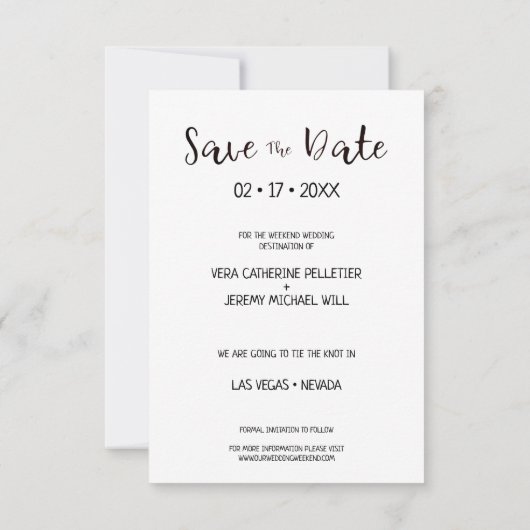 Simple Modern Personalized Photo Engagement Couple (Achterkant)