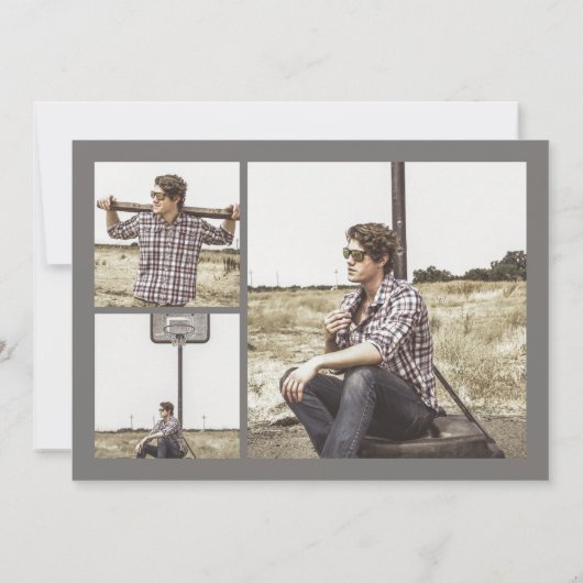 Simple Modern Photo Afstuderen Aankondiging (Achterkant)