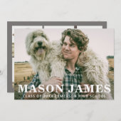 Simple Modern Photo Afstuderen Aankondiging (Voorkant / Achterkant)