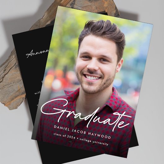 Simple Modern Photo Afstuderen Aankondiging