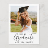 Simple Modern Photo Afstuderen Aankondigingskaart (Voorkant)