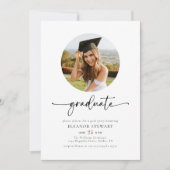 Simple Modern Photo Afstuderen Kaart (Voorkant)