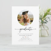 Simple Modern Photo Afstuderen Kaart (Staand voorkant)