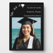 Simple modern photo black white Graduate Fotoplaat (voorkant)