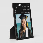 Simple modern photo black white Graduate Fotoplaat (Zijkant)