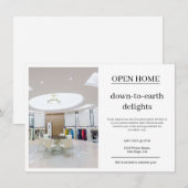 Simple Modern Photo Business Note Card (Voorkant / Achterkant)