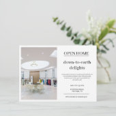 Simple Modern Photo Business Note Card (Staand voorkant)