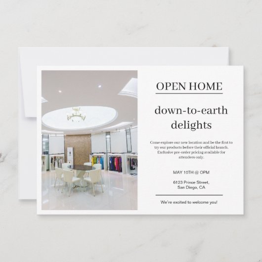 Simple Modern Photo Business Note Card (Voorkant)