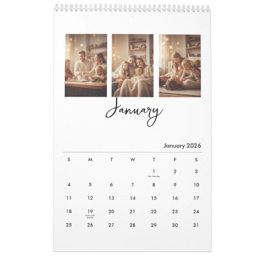 Simple Modern Photo Calendar Kalender (Jan 2026)