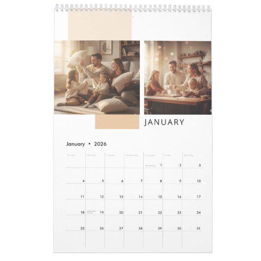Simple Modern Photo Calendar  Kalender (Jan 2026)