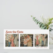 Simple Modern Photo Collage Wedding Kaart (Staand voorkant)