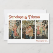 Simple Modern Photo Collage Wedding Kaart (Voorkant)