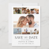 Simple Modern Photo Collage Wedding Save The Date (Voorkant)