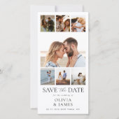 Simple Modern Photo Collage Wedding Save The Date (Voorkant)