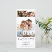 Simple Modern Photo Collage Wedding Save The Date (Staand voorkant)